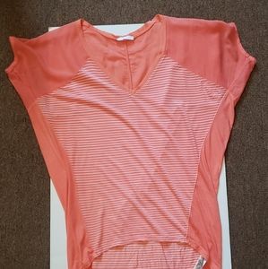 7 for All Mankind Stripe s/s V-neck Top